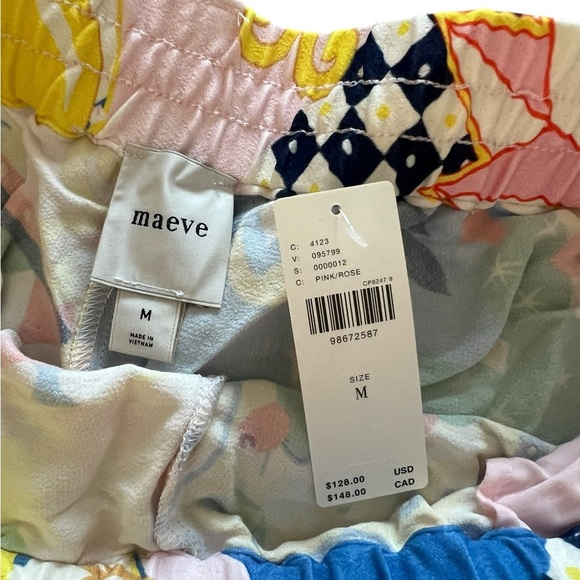 Anthropologie Wide Leg Multicolor Pants Vibrant Abstract Design - Picture 8 of 10